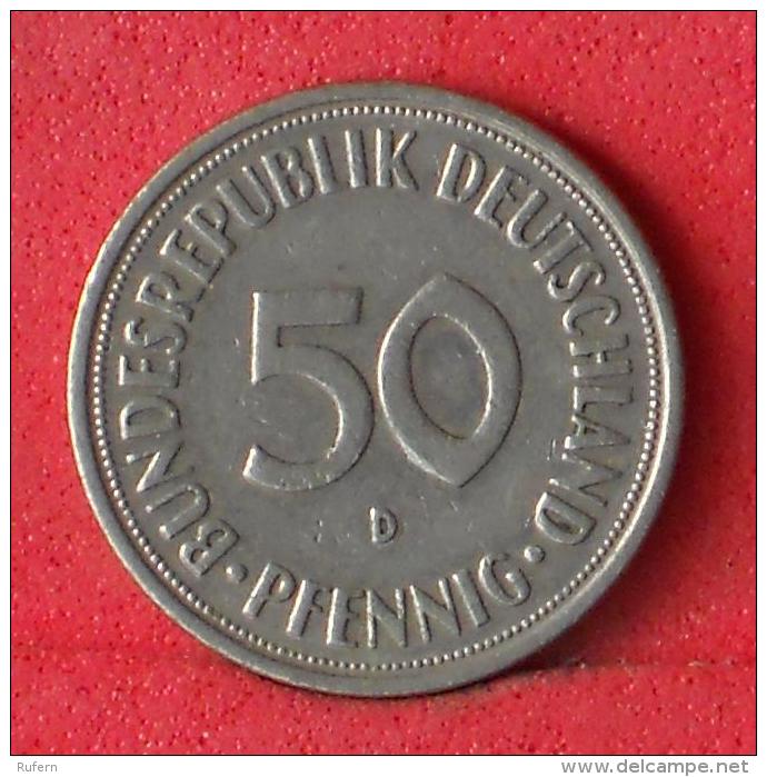 GERMANY FEDERAL REPUBLIC  50  PFENNIG  1950 D   KM# 109,1  -    (Nº08146) - 50 Pfennig