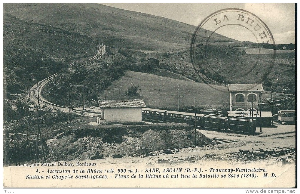 SARE ,  ASCAIN           (  64  )         Tramway - Funiculaire       ( Station  Et  Chapelle  Saint - Ignace - Ascain