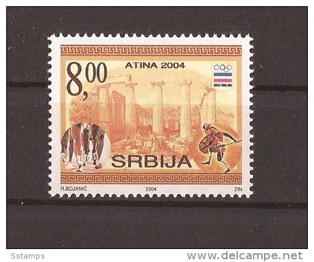 2004  149  F  SPORT  SERBIA SRBIJA SERBIEN GRIECHENLAND OLYMPISCHE SPIELEN ATHEN PAPIER FLUOR   MNH - Eté 2004: Athènes - Paralympic