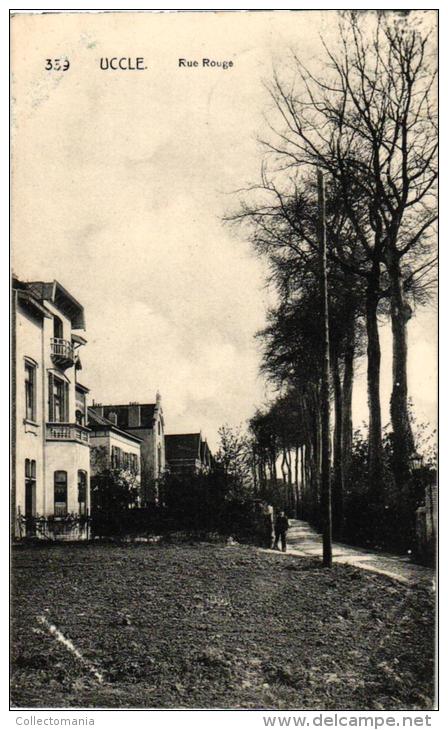 BRABANT  3 CP Uccle Hôtel  Le Cornet 1914  Rue Rouge AV De Frè - Ukkel - Uccle