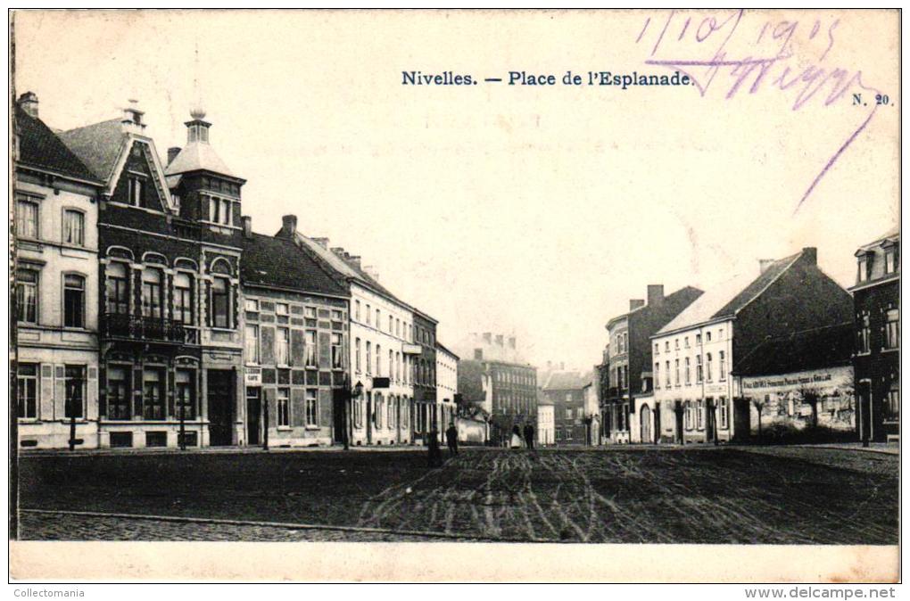 BRABANT  1 CP  Nivelles Place De L'esplanade  1905 - Nijvel