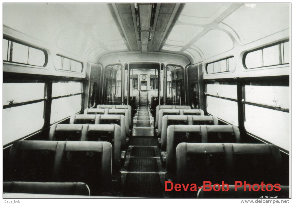 Tram Photo Blackpool Corporation Tramways Coronation Car 304 New 1952 Interior - Trains