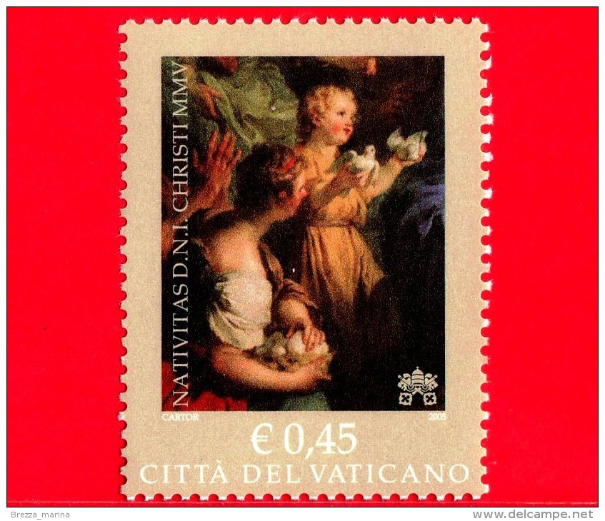 Nuovo - VATICANO - 2005 - Natale - Christmas - 0,45 € • Adorazione Dei Pastori, Opera Di François Le Moyne - Nuovi