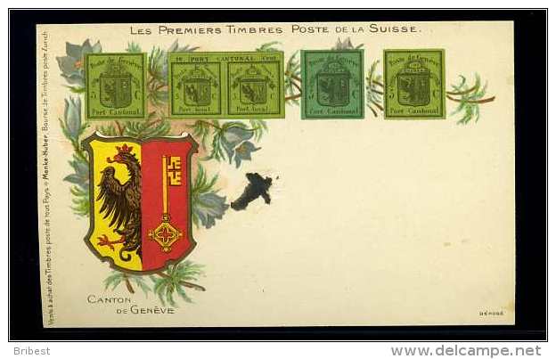 AK Um 1900 Ungelaufen Motiv: BRIEFMARKEN SCHWEIZ(67157) - Sonstige & Ohne Zuordnung