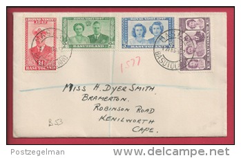 BASUTHOLAND , 1947, Addressed Cover, Royal Visit, MI Nr. 35-38, F2364 - 1933-1964 Crown Colony