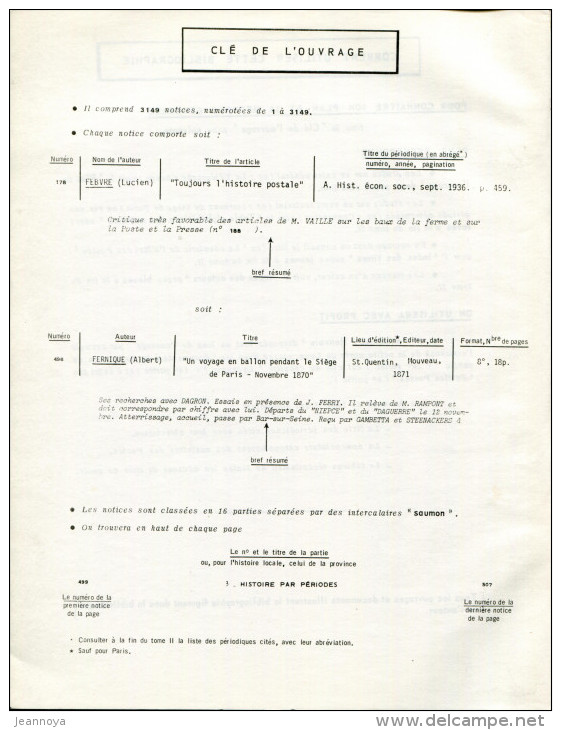 NOUGARET P. - BIBLIOGRAPHIE CRITIQUE DE L'HISTOIRE POSTALE FRANCAISE , 2 TOMES BROCHÉS DE 1970 - SUP & RARE - Philatélie Et Histoire Postale