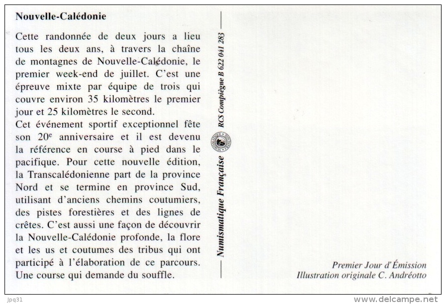 Carte 1er Jour Nvlle Calédonie - 20ème Ann. De La Transcalédonienne - 23/06/2011 - Cartoline Maximum