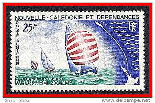 NEW CALEDONIA  1967 SAIL BOATS / YACHTS SC#C50 MNH  SHIPS, REGATTA, MAPS - Neufs