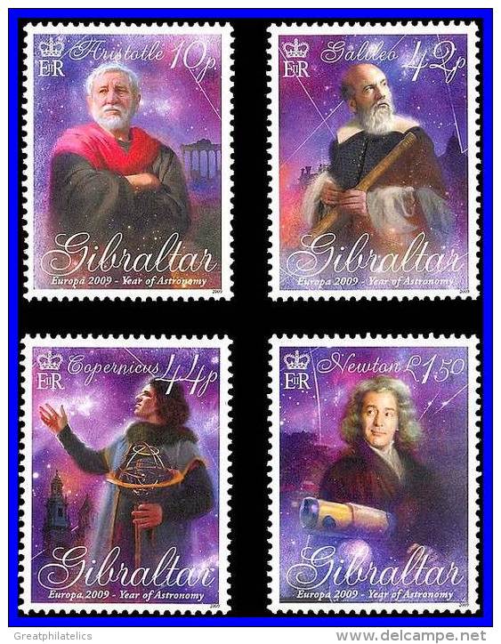 GIBRALTAR 2009 EUROPA - CEPT//ASTRONOMY  SC#1198-201 MNH CV$8.00 SPACE, COPERNICUS (3ALL) - Collections