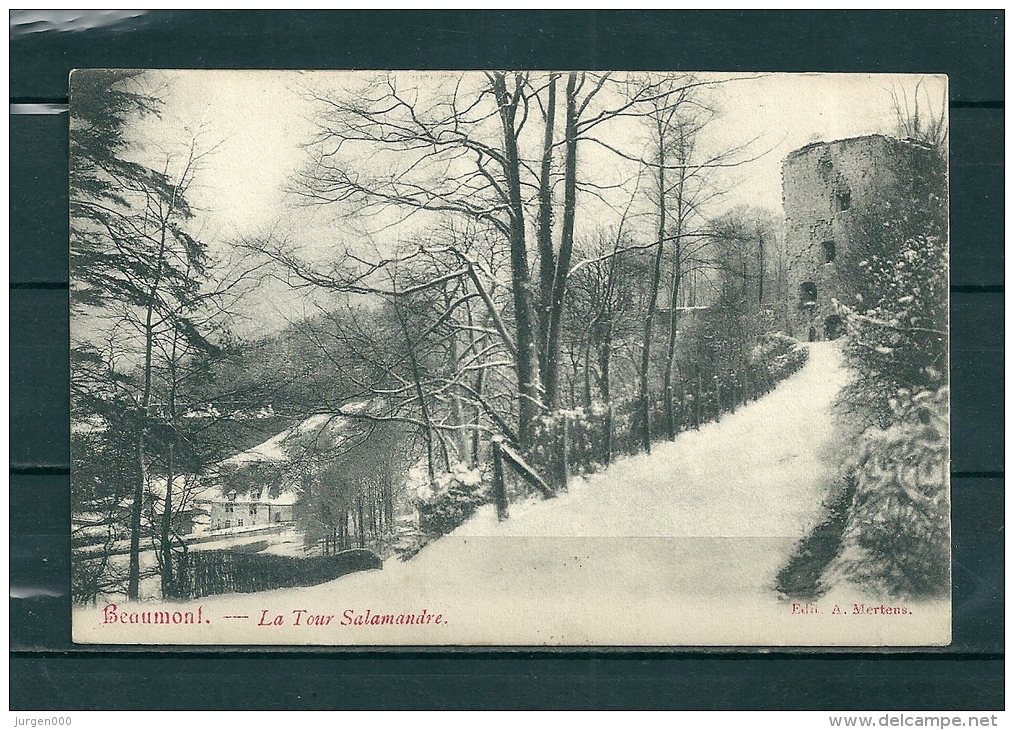 BEAUMONT: La Tour Salamandre,  Gelopen Postkaart 1907 (GA15891) - Beaumont