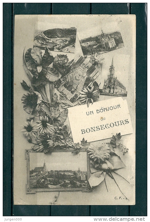 BONSECOURS: Un Bonjour, Gelopen Postkaart (GA15923) - Sonstige & Ohne Zuordnung