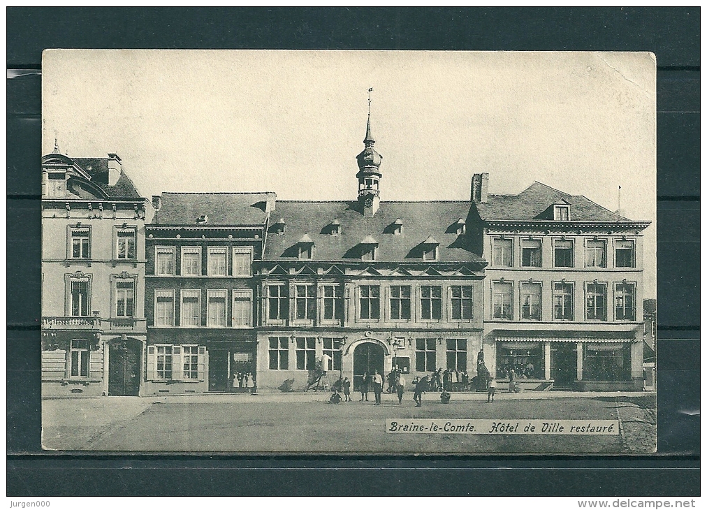 BRAINE-LE-COMTE: Hotel De Ville Restauré,  Gelopen Postkaart 1911 (GA15953) - Braine-le-Comte