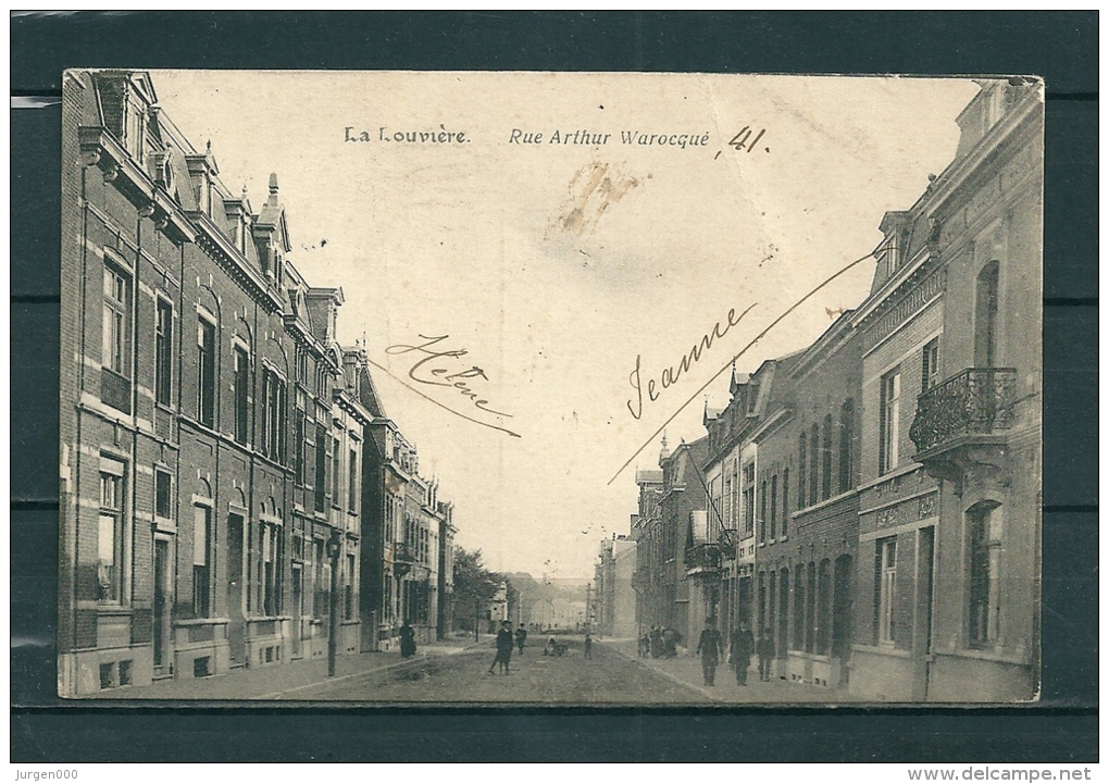 LA LOUVIERE: Rue Arthur Waroque, Gelopen Postkaart  (GA16175) - La Louvière