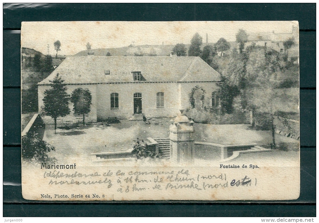 MARIEMONT: Fontaine De Spa, Niet Gelopen Postkaart (GA16278) - Autres & Non Classés