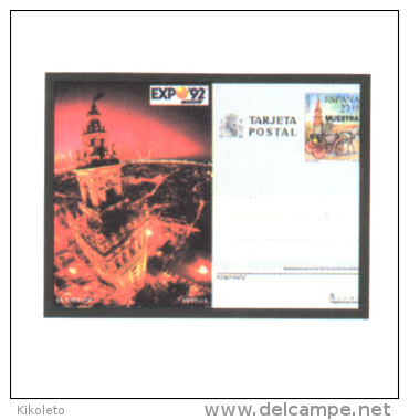 ESPAÑA TARJETA ENTERO POSTAL - AÑO 1992 COMPLETO - Nº 154 - EXPOSICION UNIVERSA - 1931-....