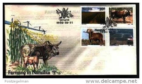 NAMIBIA, 1990, Mint FDC 1.3, Agriculture, Stampnrs. MI 679-682 - Namibië (1990- ...)