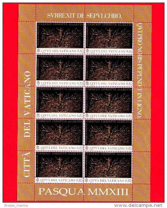 NUOVO - VATICANO - Pasqua 2013 - 0,85 € • Resurrezione Di Cristo, Opera Di Pericle Fazzini - Foglio Completo - Unused Stamps