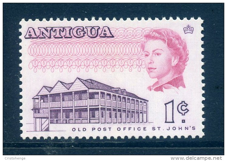 Antigua 1966-70 Buildings Definitives - 1c Old Post Office - Glazed Paper MNH (SG 181b) - 1960-1981 Autonomie Interne