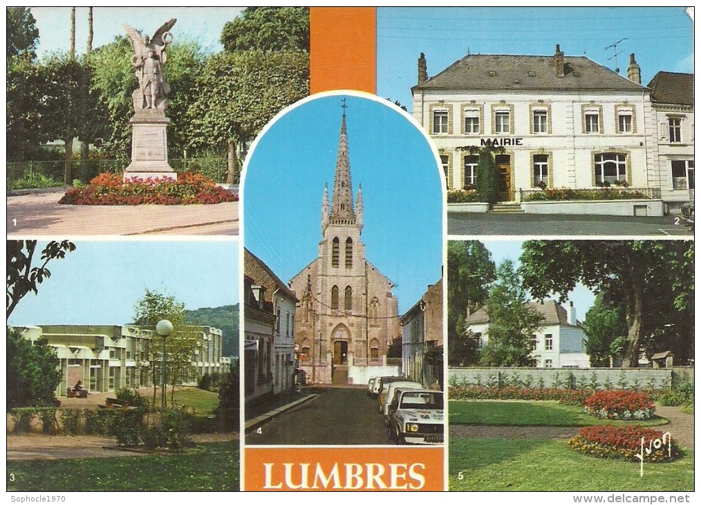 NORD PAS DE CALAIS - 62 - PAS DE CALAIS - LUMBRES - CPSM - GF - Couleur - Carte Multivues - Lumbres