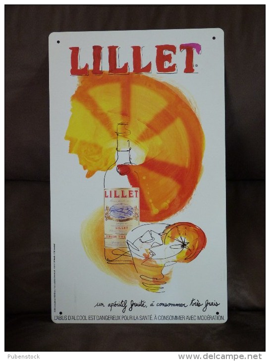 Plaque Métal "LILLET" - Plaques En Tôle (après 1960)