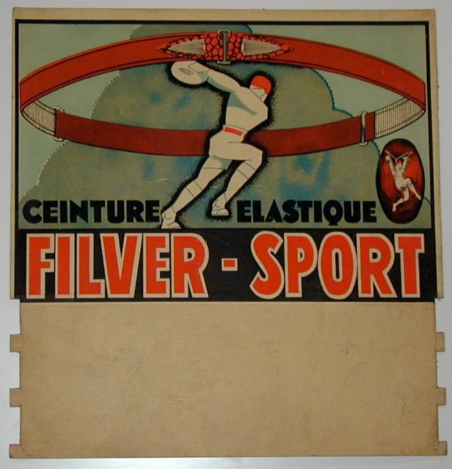 Publicité  Cartonnée "CEINTURE FILVER SPORT" - Placas De Cartón