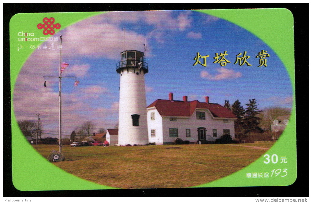 Télécarte China Unicom - Phare - Lighthouses