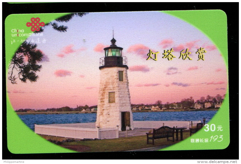 Télécarte China Unicom - Phare - Phares