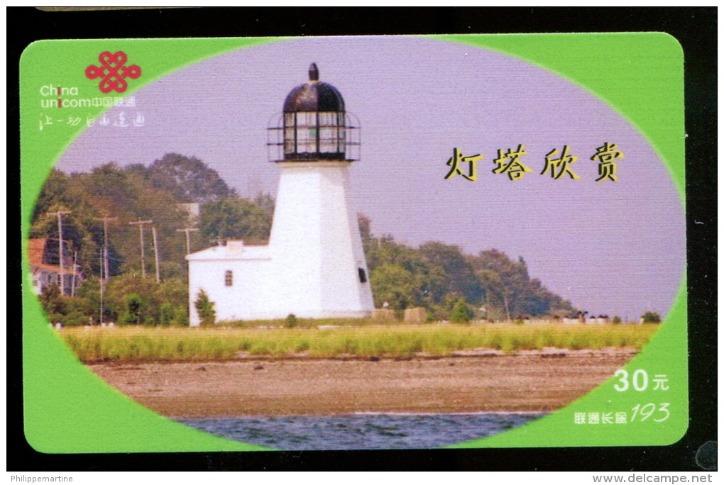 Télécarte China Unicom - Phare - Lighthouses