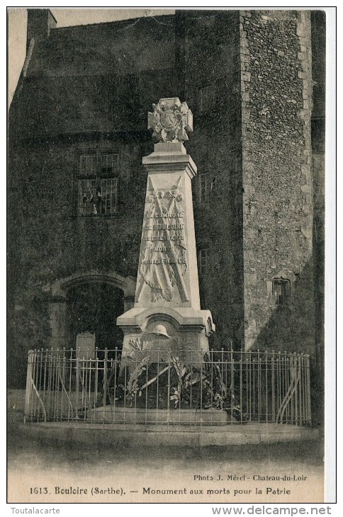 CPA 72  BOULOIRE MONUMENT AUX MORTS POUR LA PATRIE - Bouloire