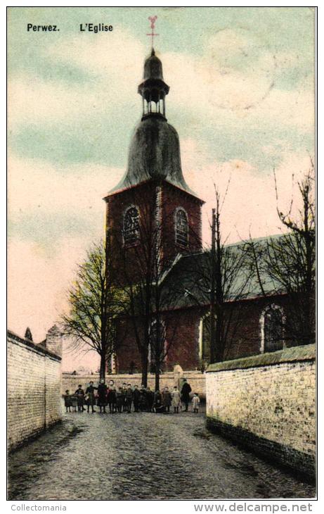 BRABANT 2 CP Perwez  Ferme De Seumay A Et J Leclercq  1904     Eglise  1909 - Perwez