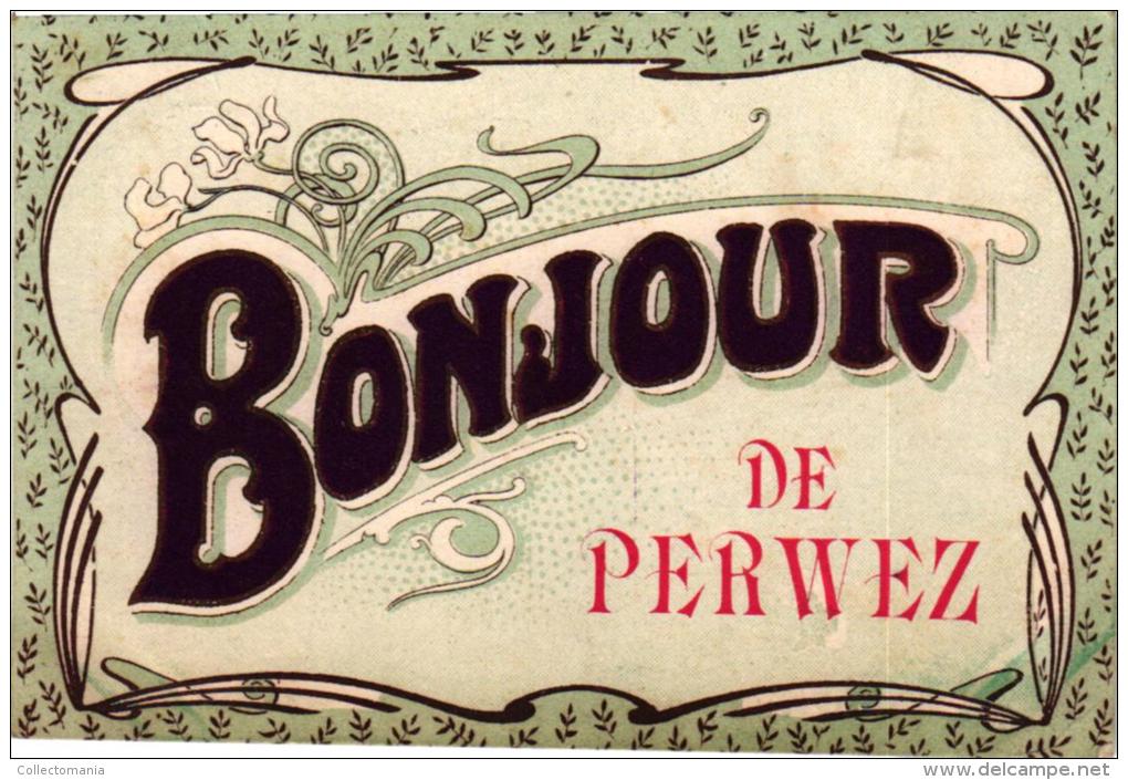 BRABANT 2 CP Perwez   Résidence De M Le Juge Waerseggersd  Egise St Martin   1905  Bonjour - Perwez