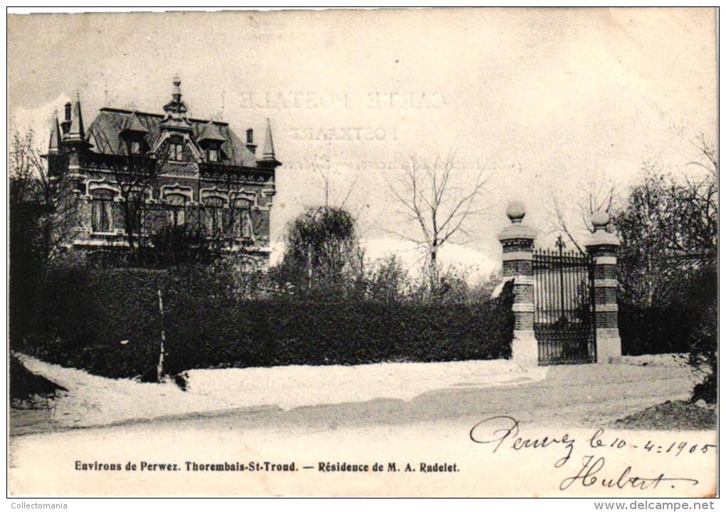 BRABANT 3  CP Perwez  Thorembais St Trond Résidence De M Radelet '05  Aische En Refail Château De Mr Van Goidtsnoven '04 - Perwez