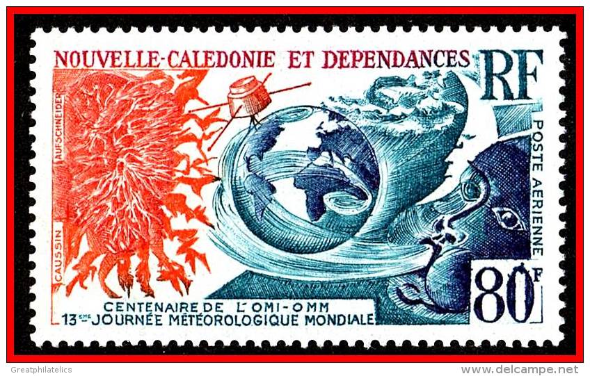 NEW CALEDONIA  1973 METEOROLOGY DAY / WEATHER SATELLITE SC#C101 MNH CV$8.00 - Sammlungen