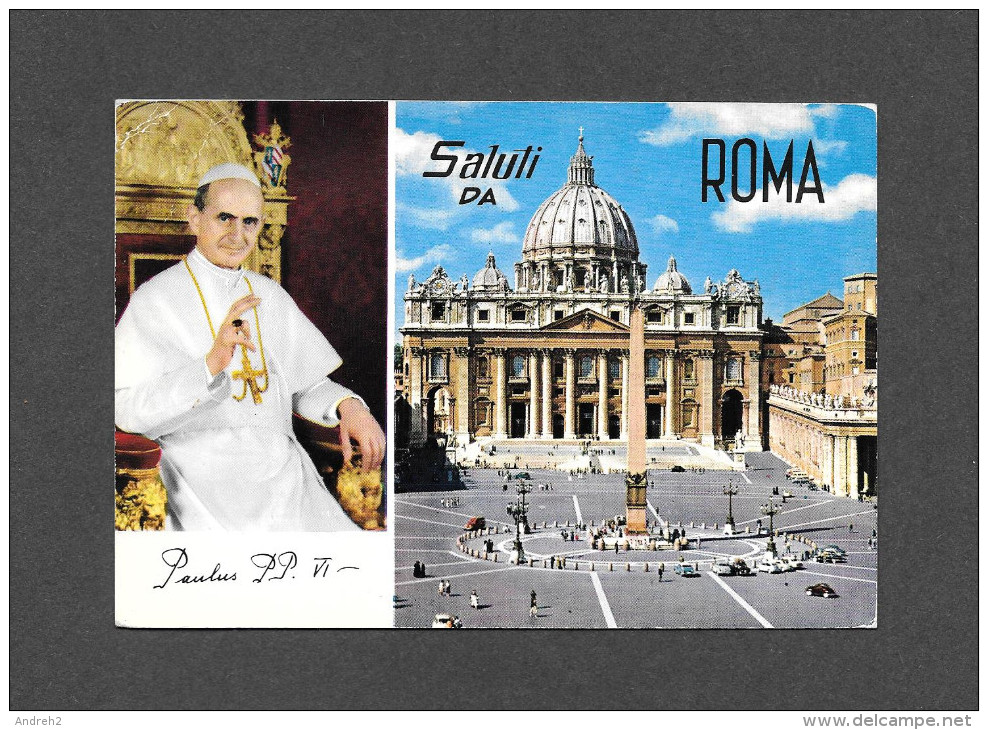 RELIGIONS - PAPES -  Paulus PP VI Pape, Pope, Paul VI - SALUTI DA ROMA - Papes