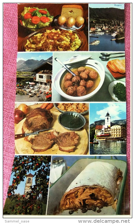 Kulinarische Spezialitäten Aus Österreich  -  20 Kleine Falt-Ansichtskarten  -  Ca. 1980 - Küchenrezepte
