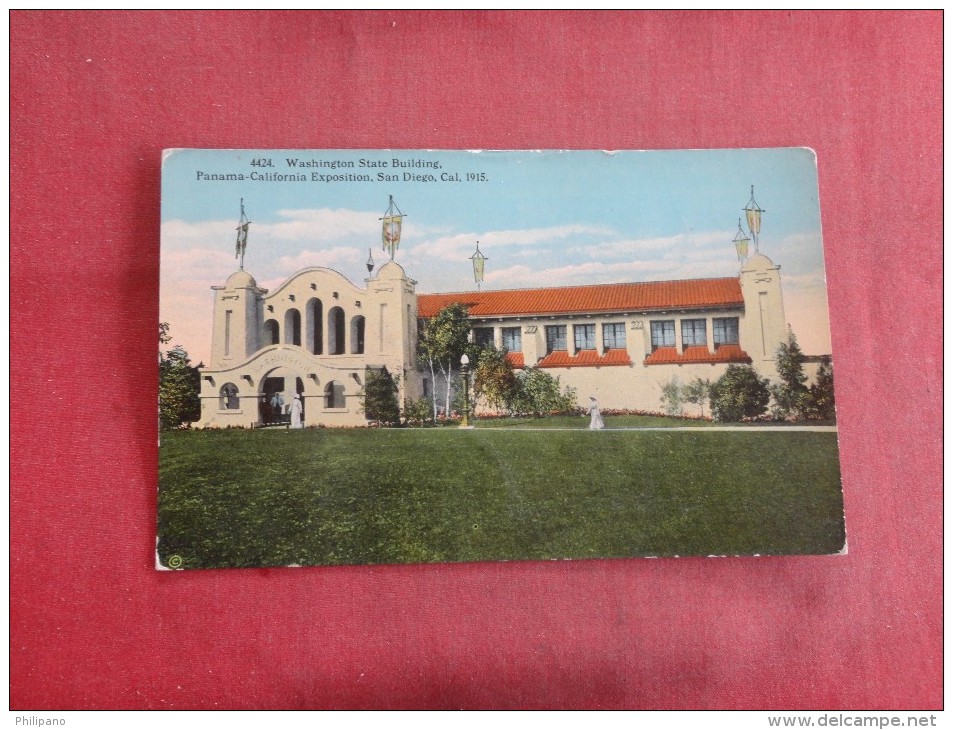 - California> San Diego  -- Panama  California Exposition  1915 Washington State Building  Ref 1483 - San Diego