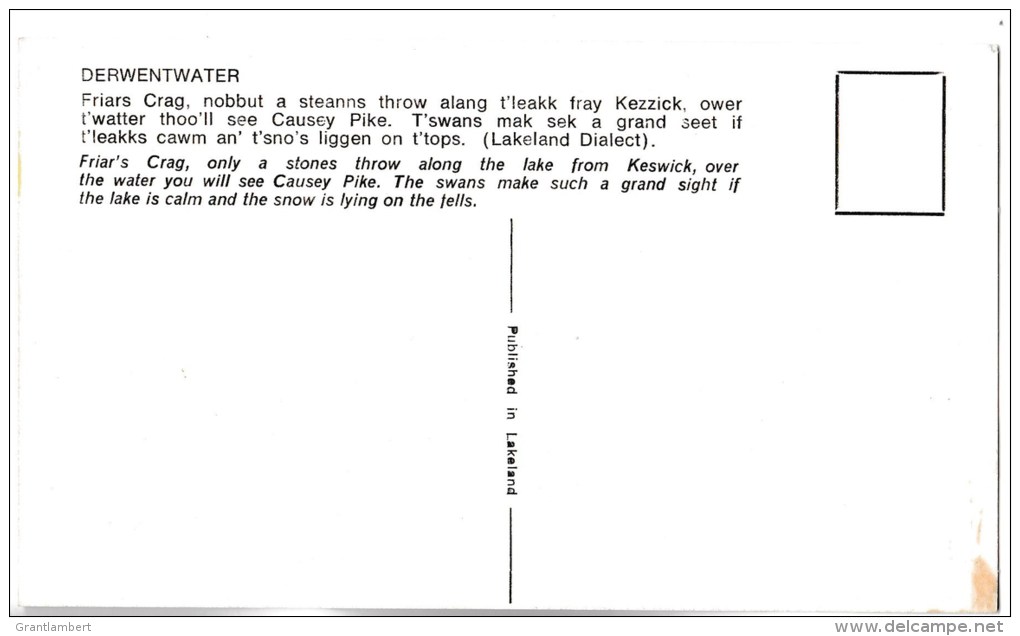 Friars Crag, With Causey Pike, Lakes District, Cumbria, England - Unused - Other & Unclassified