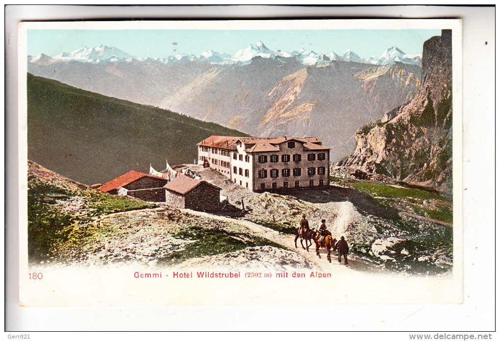 CH 3954 LEUKERBAD VS, Gemmi, Hotel Wildstrubel, 1900 - Loèche-les-Bains