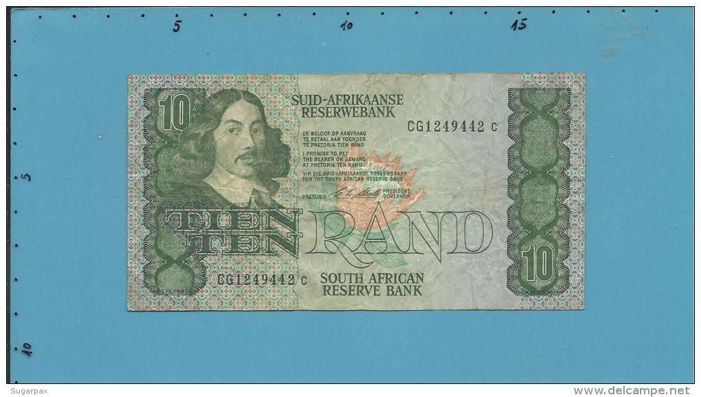 South Africa - 10 RAND - ( 1990 - 93 ) - Pick 120.e - Sign. 7 - Watermark: Jan Van Riebeek - 2 Scans - Sudafrica