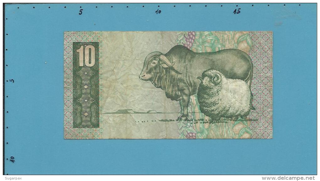 South Africa - 10 RAND - ( 1990 - 93 ) - Pick 120.e - Sign. 7 - Watermark: Jan Van Riebeek - 2 Scans - Sudafrica