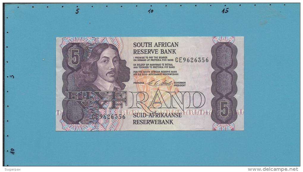 South Africa - 5 RAND - ( 1990 - 94 ) - Pick 119.e - Sign. 7 - Watermark: Jan Van Riebeek - 2 Scans - Südafrika