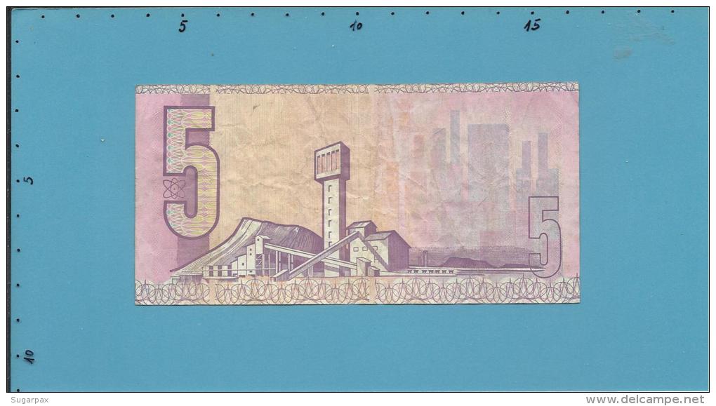 South Africa - 5 RAND - ( 1990 - 94 ) - Pick 119.e - Sign. 7 - Watermark: Jan Van Riebeek - 2 Scans - Afrique Du Sud