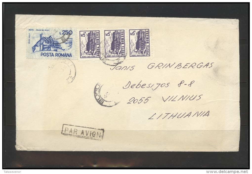 ROMANIA Postal History Brief Envelope Air Mail RO 075 Architecture - Brieven En Documenten