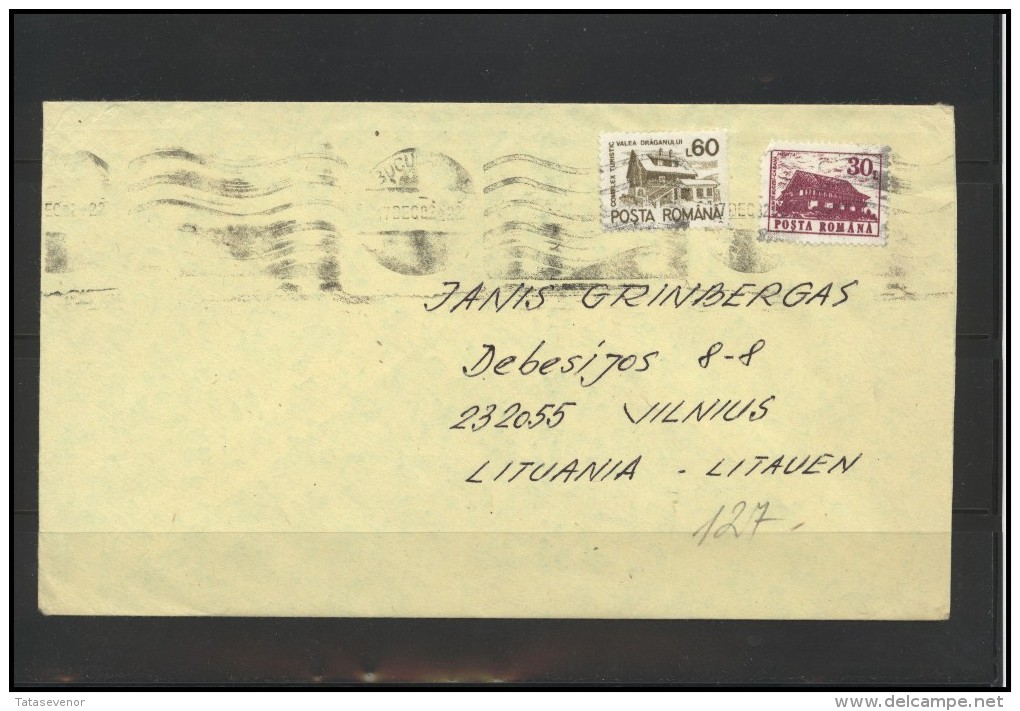 ROMANIA Postal History Brief Envelope RO 079 Architecture - Lettres & Documents