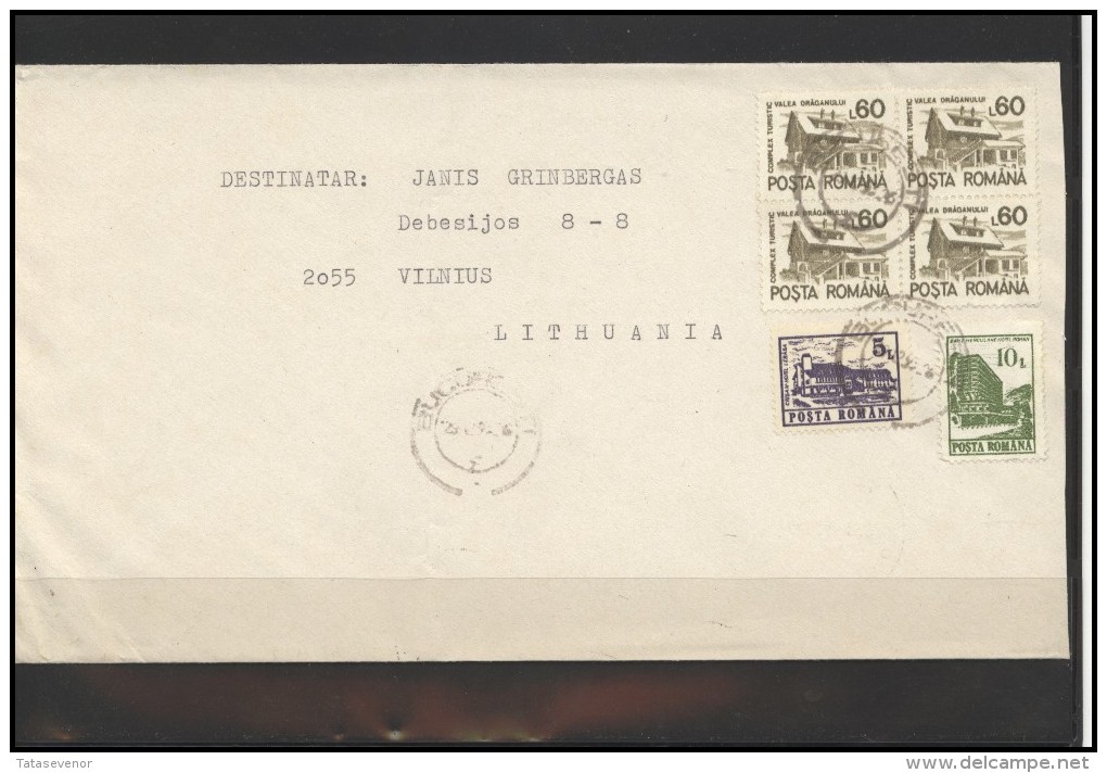 ROMANIA Postal History Brief Envelope RO 080 Architecture Handball - Lettres & Documents