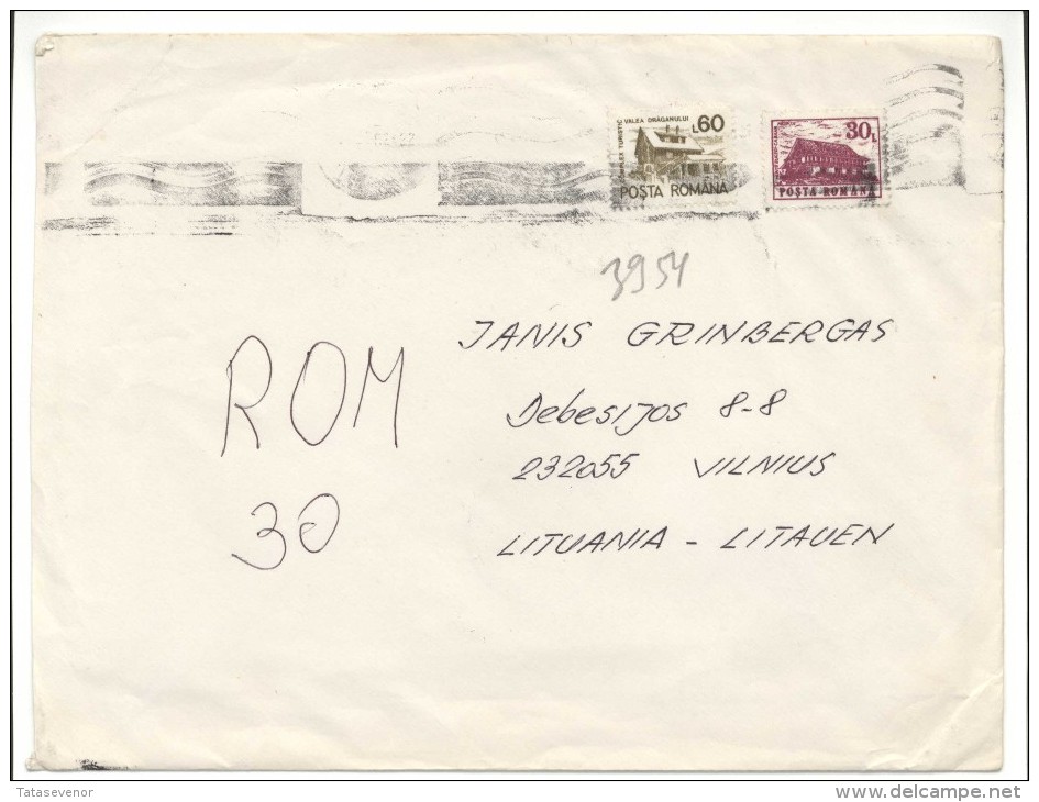 ROMANIA Postal History Brief Envelope RO 083 Architecture - Storia Postale