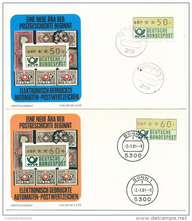 Allemagne - 14 FDC - Etiquettes De Distributeurs, Année 1981 - Automatenmarken [ATM]