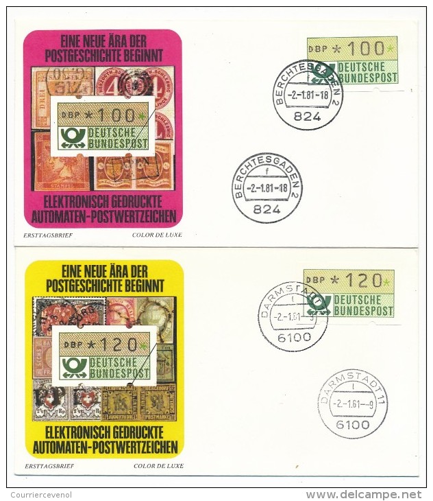 Allemagne - 14 FDC - Etiquettes De Distributeurs, Année 1981 - Machine Labels [ATM]