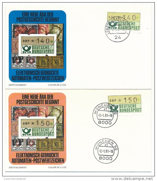 Allemagne - 14 FDC - Etiquettes De Distributeurs, Année 1981 - Machine Labels [ATM]