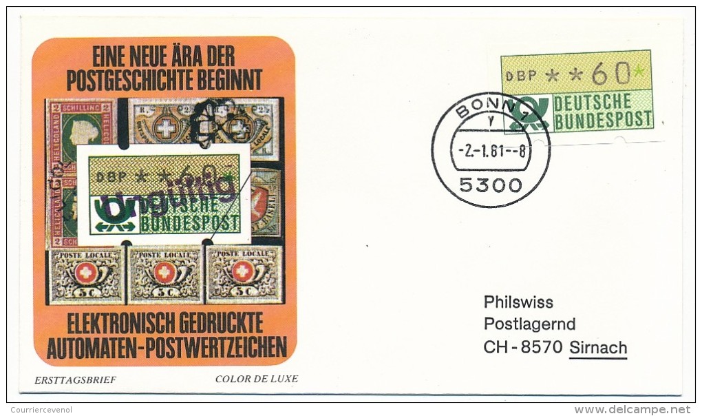 Allemagne - 7 FDC - Etiquettes De Distributeurs, Année 1981 - Avec Exprès Et Recommandés - Machine Labels [ATM]